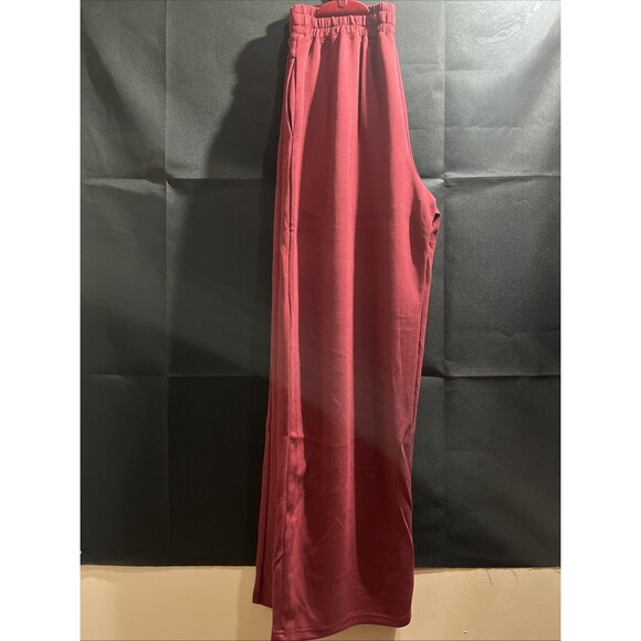 Women 2 Piece Outfits Lounge Oversized Half Sized Sweatshirt Wide Leg Track Suit - Picture 4 of 7